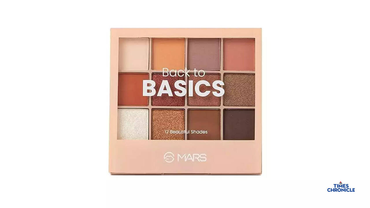 MARS 12 Shades Back to Basics Eyeshadow Palette with Free Applicator.